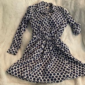 Gap navy polka dotted dress